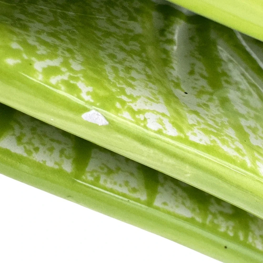 Plates Leaf Appetizer Ware Ceramic Green Yellow‎ Botanical Small Dishes 8 piece
